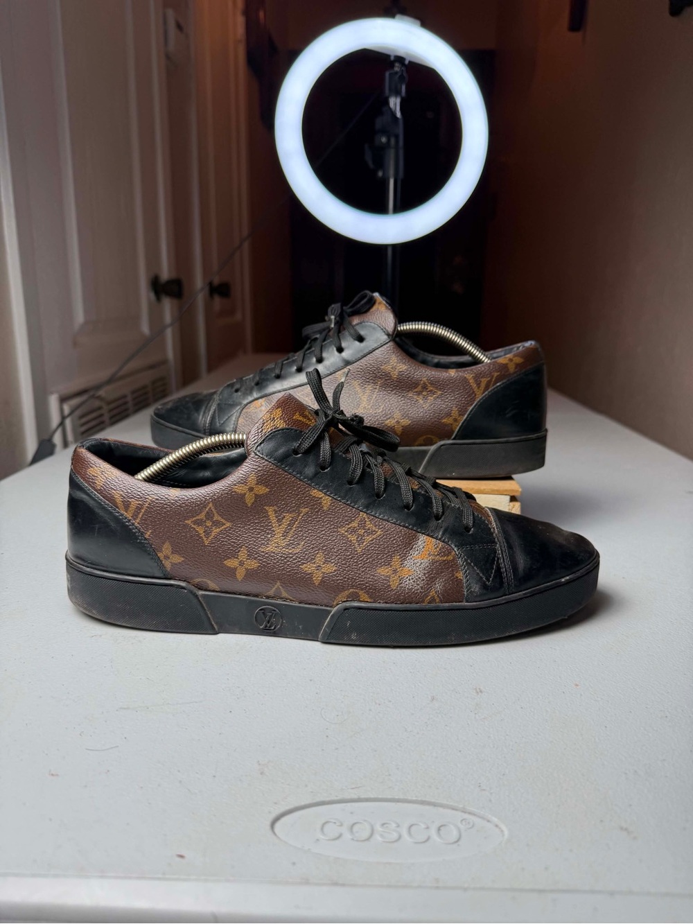 Louis Vuitton Match-Up Sneaker Monogram Brown Sz 10 UK / 11 US DAMAGED CRACK